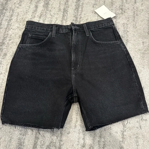 OAK + FORT Black Denim Shorts - Picture 5 of 7